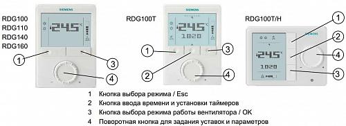 Siemens RDG110T Накладной цифровой комнатный термостат