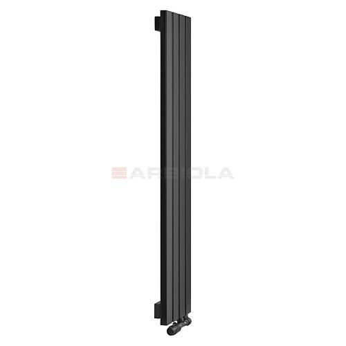 Arbiola Liner V 1250-36-10 секции черный  вертикальный радиатор c нижним подключением