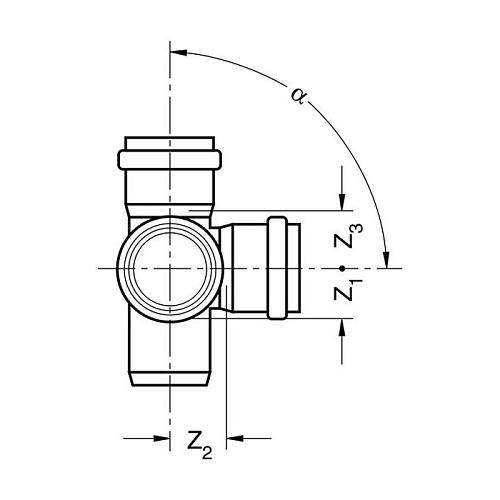 Крестовина двухплоскостная Rehau Raupiano Plus 110/110/110/87°