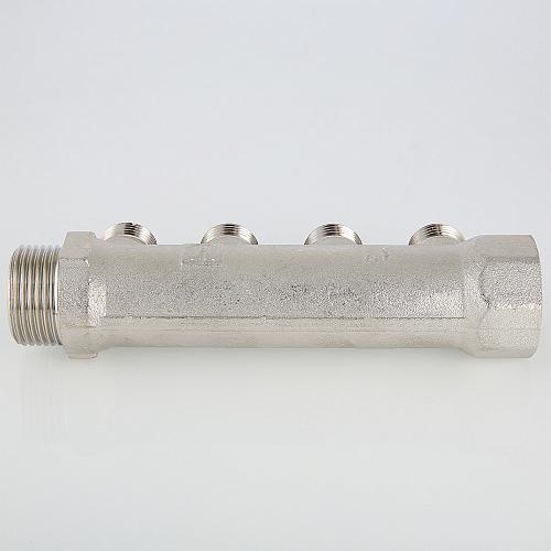 Valtec 3/4", 2 х 1/2" Коллектор с наружной резьбой 2 вых. (плоское уплотнение)