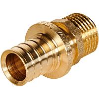 ROMMER Переходник с наружной резьбой 20xG1/2 для трубы из сшитого полиэтилена осевой