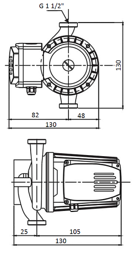 SHINHOO BASIC S 25-6S 130 1x230V Циркуляционный насос