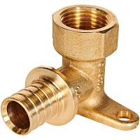 ROMMER Уголок настенный с креплениями 20xG1/2 для трубы из сшитого полиэтилена осевой