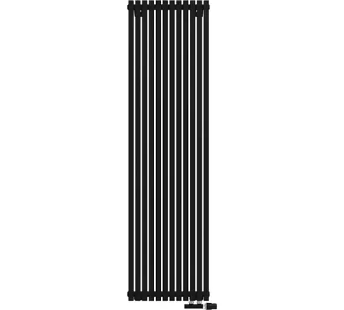 КЗТО QUADRUM 30 V 2- 1750-12 R RAL1T103S9005 Радиатор (черный матовый муар) с нижним подключением