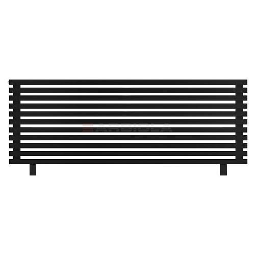 Arbiola Gorizont Ritmo HZ 1800-40-11 секций чёрный горизонтальный  радиатор c боковым подключением (на ножках)