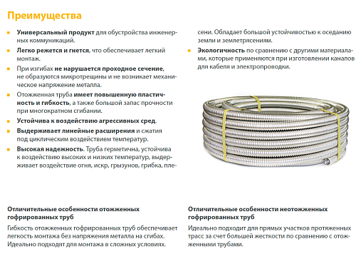 Stahlmann 15А (50 м) Труба гофрированная из нержавеющей стали SS304 отожженная (Neptun)