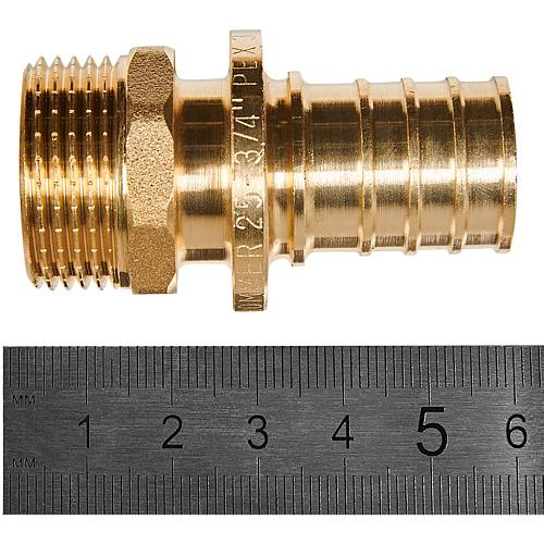 ROMMER Переходник с наружной резьбой 25xG3/4 для трубы из сшитого полиэтилена осевой