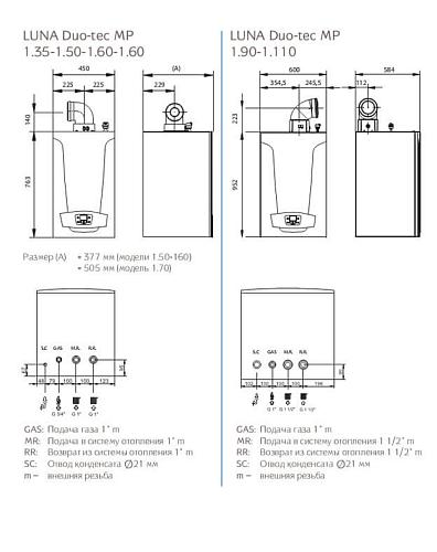 Baxi LUNA Duo-tec MP 1.70 настенный конденсационный газовый котел (одноконтурный)