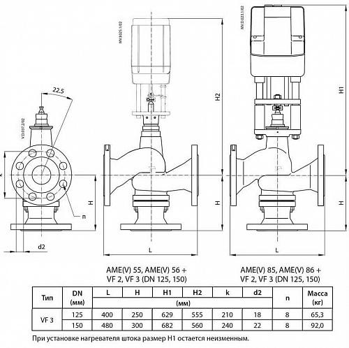 Danfoss VF 3 DN100 (065Z3363) Клапан регулирующий фланцевый Kvs-145 м3/ч