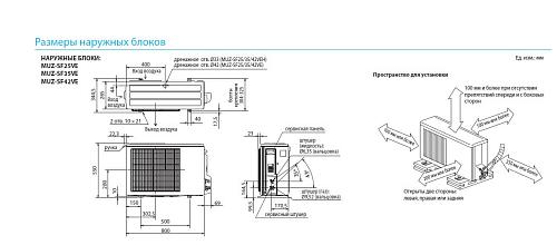 Настенные сплит-системы Mitsubishi Electric MSZ-SF35VE/MUZ-SF35VE Standart Inverter