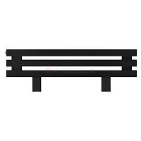 Arbiola Gorizont Ritmo HZ 700-40-03 секции чёрный горизонтальный  радиатор c боковым подключением (на ножках)