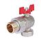 ROMMER Шаровой кран угловой с американкой 1" ВР/НР, ручка бабочка
