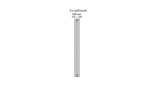 Zehnder Charleston 3180/06 секций №1270 3/4" RAL 9217 боковое подключение черный матовый