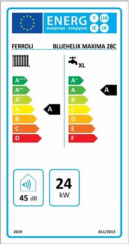 Ferroli Bluehelix Maxima 28C настенный газовый двухконтурный котёл с закрытой камерой сгорания арт. 0TSB4MYA