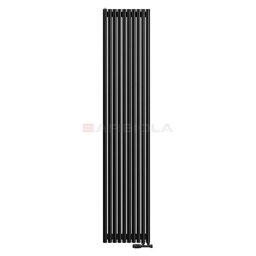 Arbiola Iris 42 V 2500-42-10 секции черный вертикальный радиатор c нижним подключением