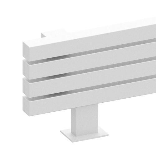 Arbiola Gorizont Mono VZ 1800-60-06 секции белый горизонтальный радиатор c нижним подключением (с ножками)