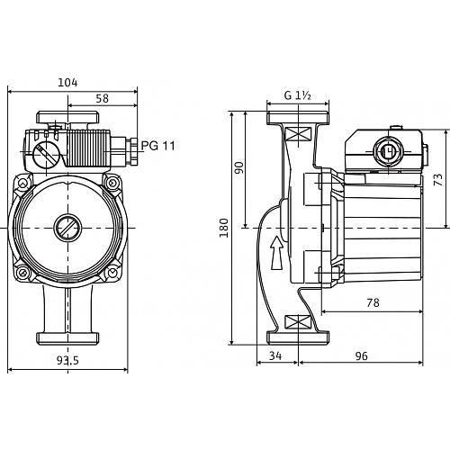 Wilo Star-RS 25/6-130 с гайками Циркуляционный насос