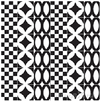 Tagina Deco Dantan Mosaico Schema L Noir-Blanc 30×30 см Напольная плитка