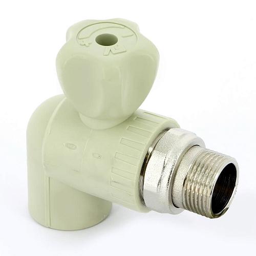 FV-Plast  Кран для радиаторов угловой сварка-Н 20x1/2" с разъёмным соединением AA290020012