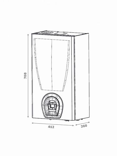 Federica Bugatti 24 VARME Котел газовый  2-х контурный с латунной гидрогруппой