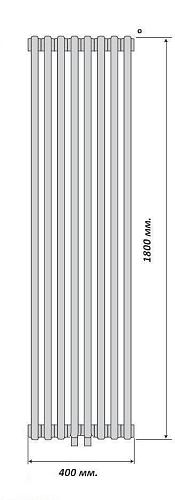 Purmo Delta Laserline MR 3180/8 секций центральное нижние подключение