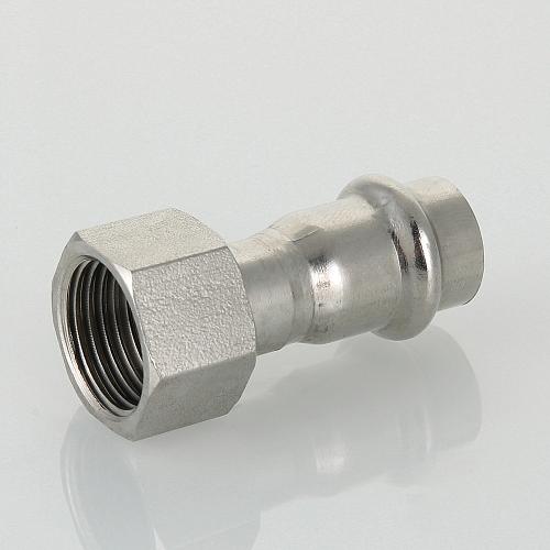 VALTEC 22 мм х 1/2" Пресс-фитинг из нержавеющей стали с накидной гайкой