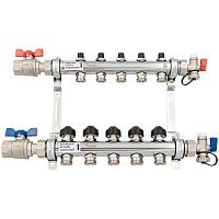 РЕХАУ К-т коллекторов HKV из нерж. стали на 5 контура с шар. кранами