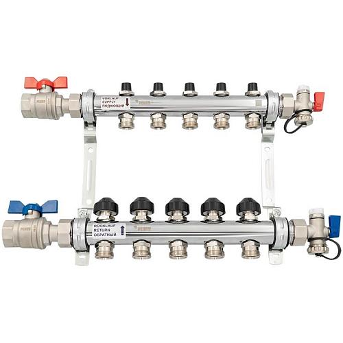 РЕХАУ К-т коллекторов HKV из нерж. стали на 5 контура с шар. кранами