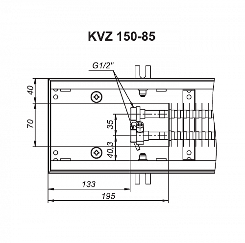 Techno Power KVZ 150-85-4400 Внутрипольный конвектор увеличенной мощности