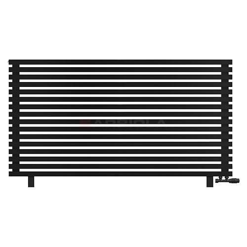 Arbiola Gorizont Ritmo VZ 1500-40-16 секций чёрный горизонтальный  радиатор c нижним подключением (на ножках)