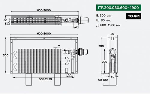 Itermic ITF 300-80-2300 конвектор напольный