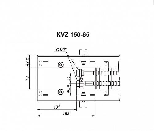 Techno Power KVZ 150-65-800 Внутрипольный конвектор увеличенной мощности