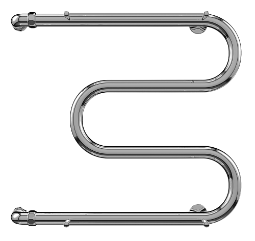 Terminus М-образный с/п 1" 600х600 Водяной полотенцесушитель 