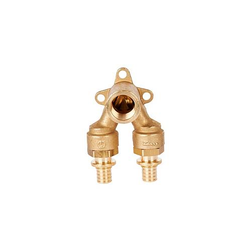 STOUT Угольник 16x1/2" проточный настенный для труб из сшитого полиэтилена