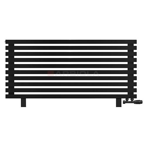 Arbiola Gorizont Ritmo VZ 1250-40-10 секций чёрный горизонтальный радиатор c нижним подключением (на ножках)