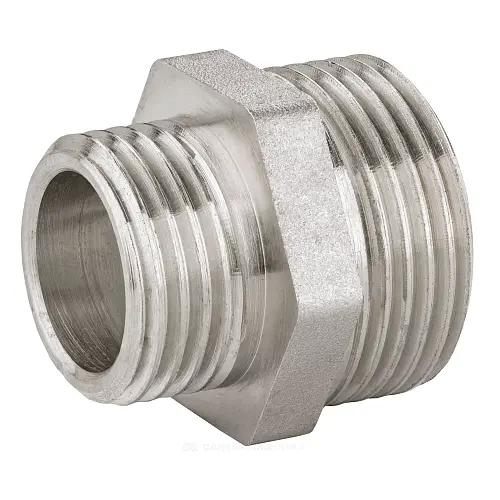 LD Pride Ниппель переходной DN15х10 (1/2"НР х 3/8"НР) латунь никель