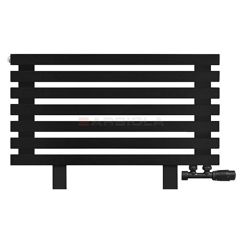 Arbiola Gorizont Ritmo VZ 750-40-07 секций чёрный горизонтальный  радиатор c нижним подключением (на ножках)
