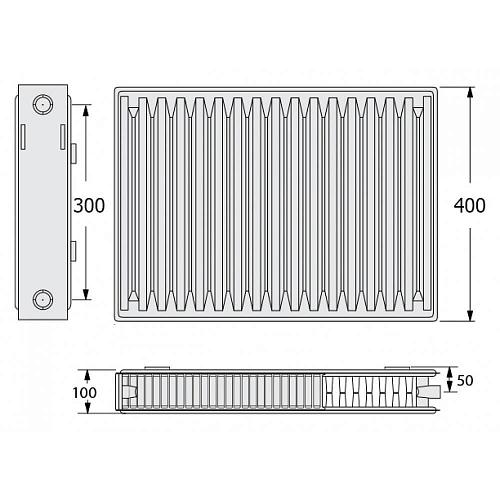 Kermi FKO 22 400x1600 панельный радиатор с боковым подключением