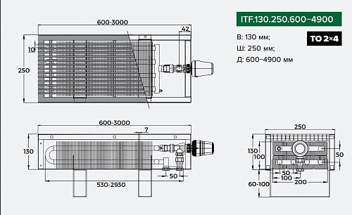 Itermic ITF 130-250-2600 конвектор напольный