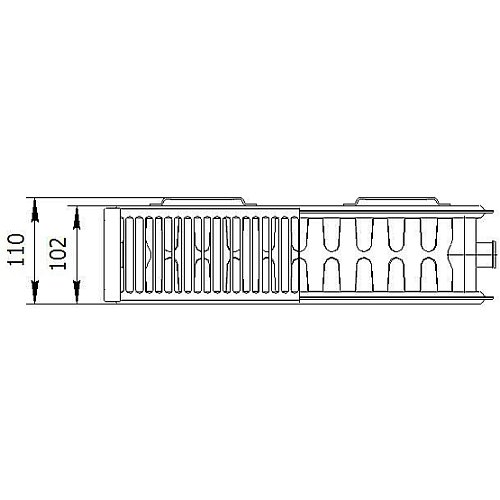 AXIS 22 500x500 Ventil стальной панельный радиатор с нижним подключением