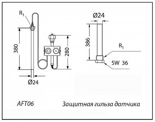 Danfoss AFT06 (065-4392) Термостатический элемент 40 -100*C