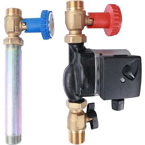Stout Насосная группа с прямым контуром 3/4" с насосом Grundfos UPSO 15-65 130 в теплоизоляции