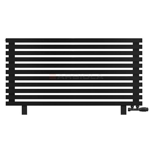 Arbiola Gorizont Ritmo VZ 1200-40-11 секций чёрный горизонтальный  радиатор c нижним подключением (на ножках)